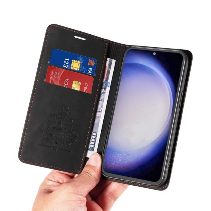 BETOPNICE - BETOPNICE 003 Plånboksfodral för Samsung Galaxy S23 FE Konstläder - Svart