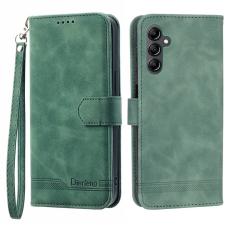 DIERFENG - DIERFENG DF-03 Pl&aring;nboksfodral St&auml;ll f&ouml;r Samsung Galaxy A14 Konstl&auml;der - Gr&ouml;n