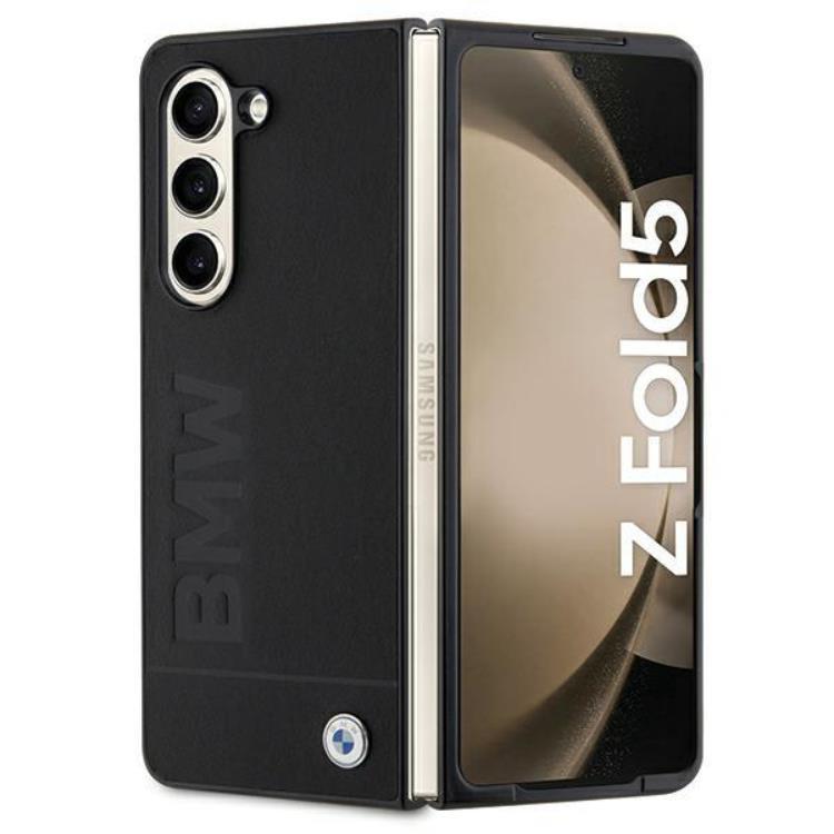 BMW Galaxy Z Fold 5 Mobilskal Signature Logo Imprint - Svart | 2353 | AlltMobil