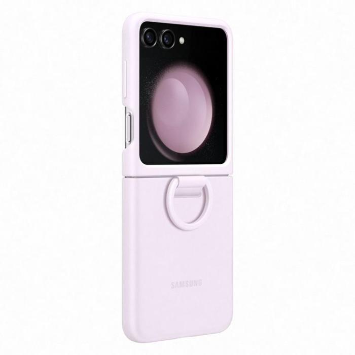 Samsung - Samsung Galaxy Z Flip 5 Mobilskal Silikon med Hållare - Lila
