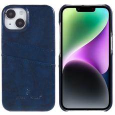 FIERRE SHANN - FIERRE SHANN f&ouml;r iPhone 14 Plus - Fodral i oljevax KonstL&auml;der - Bl&aring;