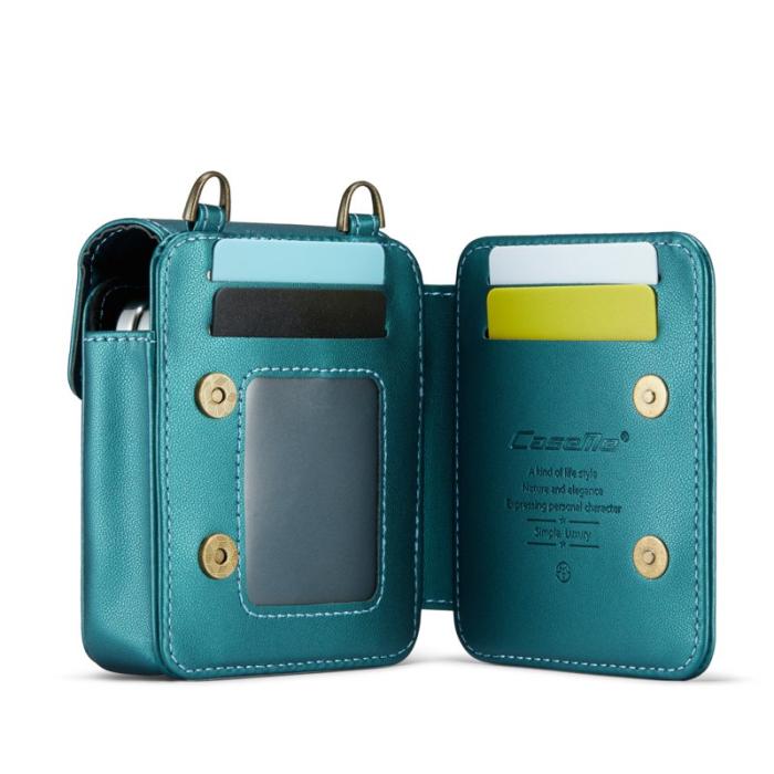 OEM - Samsung Galaxy Z Flip7 FE 5G Plånboksfodral Konstläder RFID-Skydd Grön