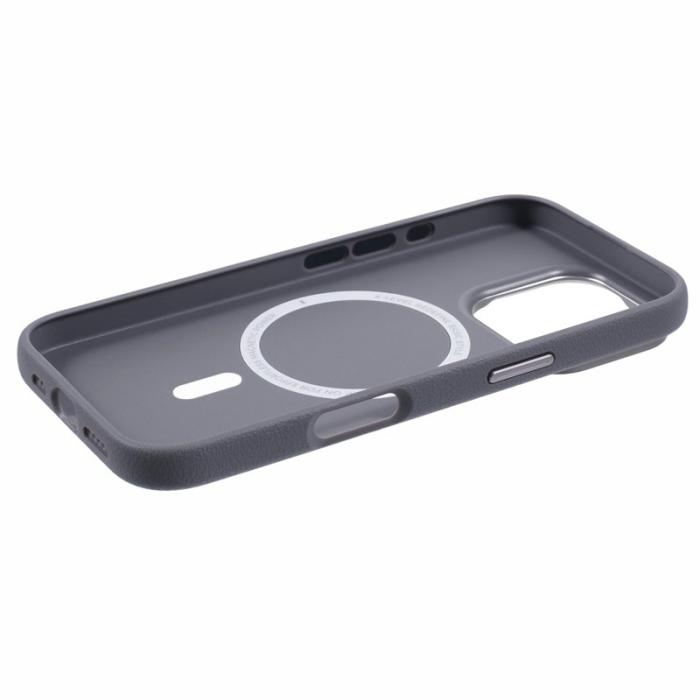 X-Level - X-LEVEL Mobilskal till iPhone 16 Pro PU Läder + PC Stöttåligt - Grå