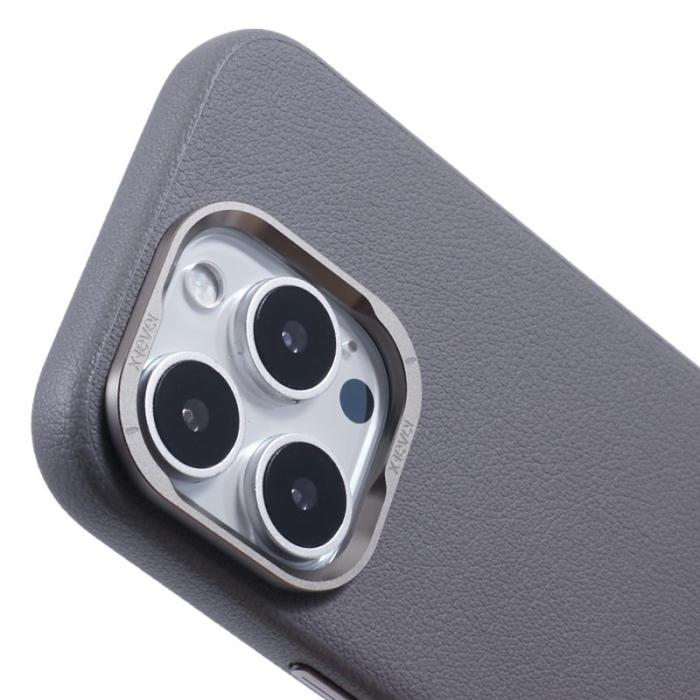 X-Level - X-LEVEL Mobilskal till iPhone 16 Pro PU Läder + PC Stöttåligt - Grå