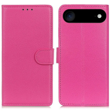 A-One Brand - iPhone 17 Air Plånboksfodral Litchi Texture - Rosa