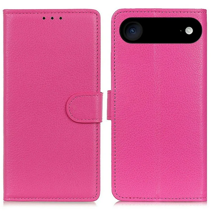 A-One Brand - iPhone 17 Air Plånboksfodral Litchi Texture - Rosa
