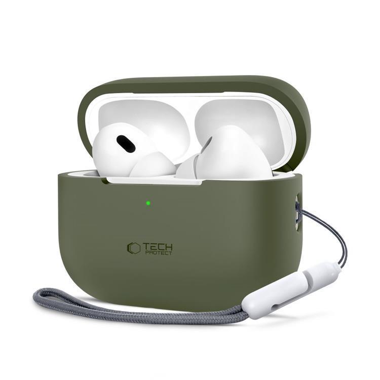 Tech-Protect Apple Airpods Pro 1/2 Skal Silikon - Olivgrön | 2353 | AlltMobil