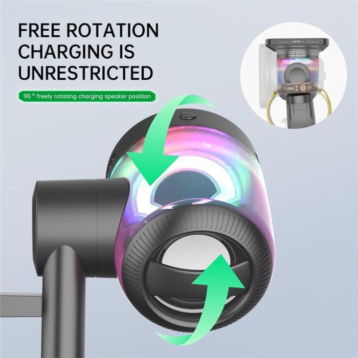 A-One Brand - Qi2.2 Magnetisk Trådlös Laddare 25W iPhone/Apple Watch/AirPods - Svart