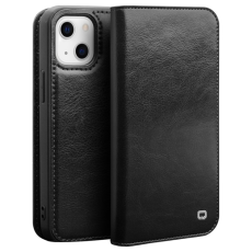 QIALINO - Qialino iPhone 14 Plus Plånboksfodral Äkta Läder Drop Proof