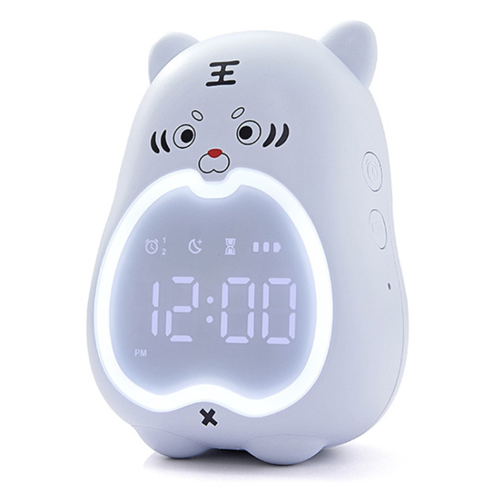 OEM - Väckarklocka Pekskärmsstyrd Cute Tiger XR-MM-C2110 - Blå