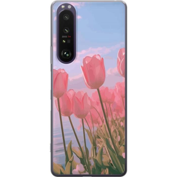 iSecrets - Mobilskal till Sony Xperia 1 III med Rosa Tulpaner