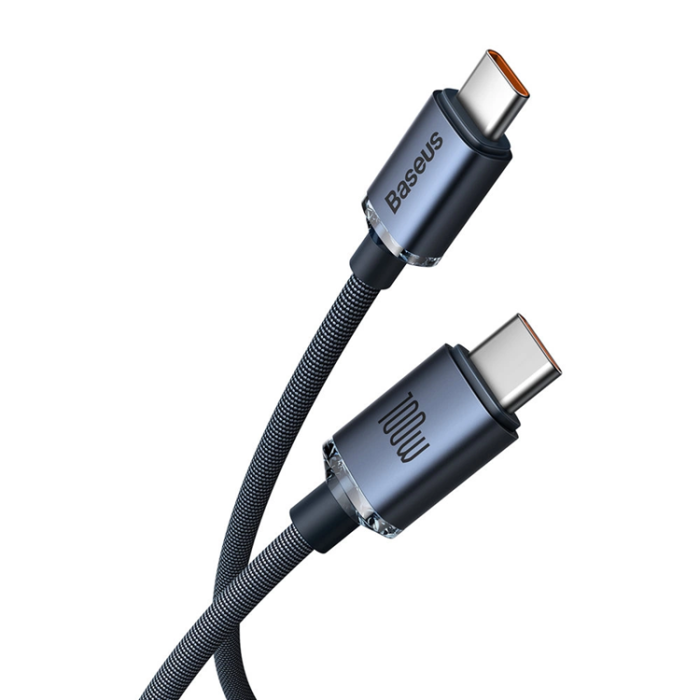 BASEUS - Baseus USB-C till USB-C Kabel 100W 1,2m - Svart