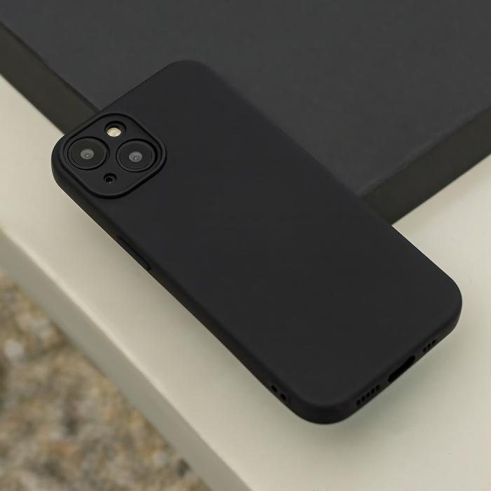TelForceOne - Silikonskal iPhone 15 Pro Svart Skyddande Ultra Slim