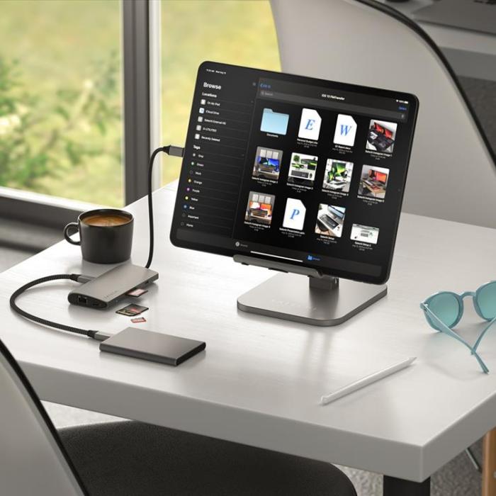 Satechi - Satechi USB-C Multiport HUB 8K med Ethernet V3 - Rymdgrå