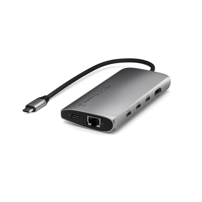 Satechi - Satechi USB-C Multiport HUB 8K med Ethernet V3 - Rymdgrå