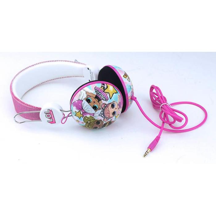UTGATT1 - LOL Hörlurar On-Ear 90dB Glitter Glam - Rosa