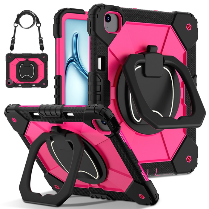 A-One Brand - iPad Air 13(2025/2024) Skal Kickstand - Svart/Rosa