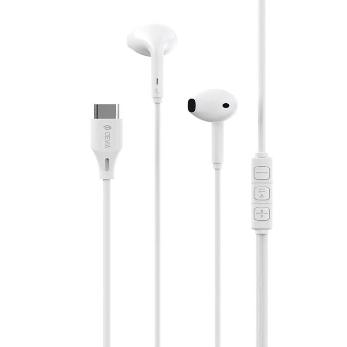 Devia - Devia In-Ear Trådbundna Hörlurar USB-C Kintone A3 - Vit