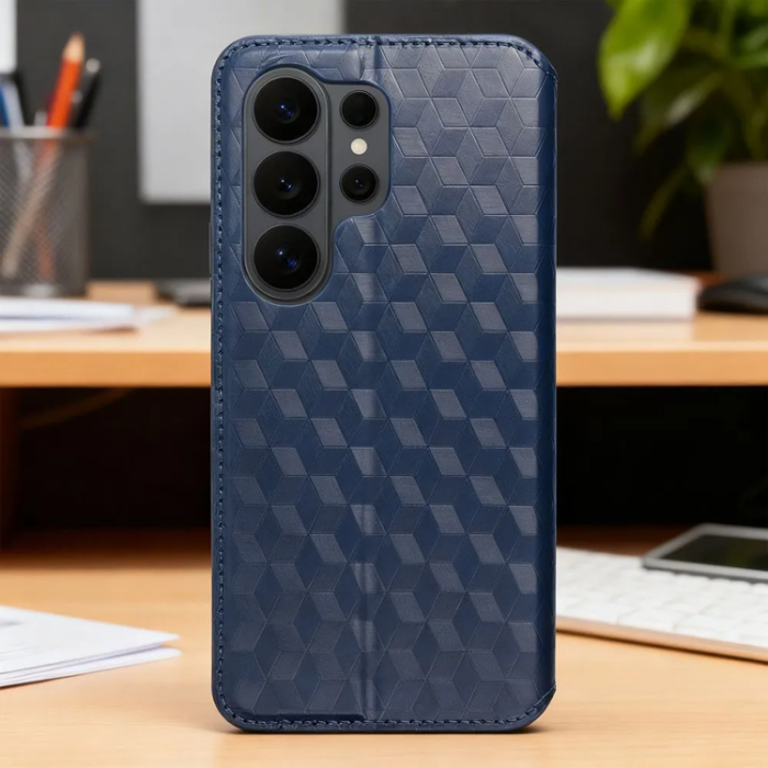 A-One Brand - Plånboksfodral För Galaxy S26 Plus Cubic - Blå