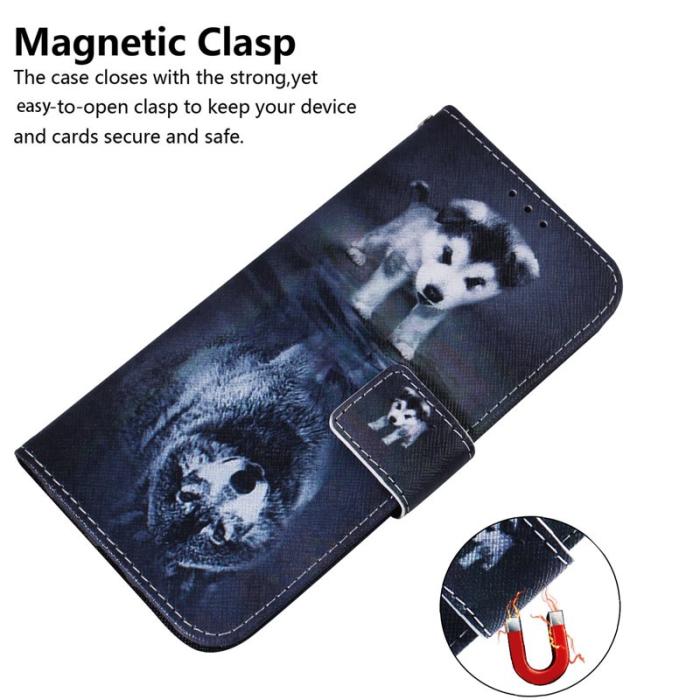 OEM - Samsung Galaxy S26 / S26 Pro Plånboksfodral Konstläder Hund och Varg