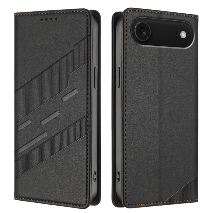 A-One Brand - iPhone 17 Air Plånboksfodral Punk Style Imprinted - Svart