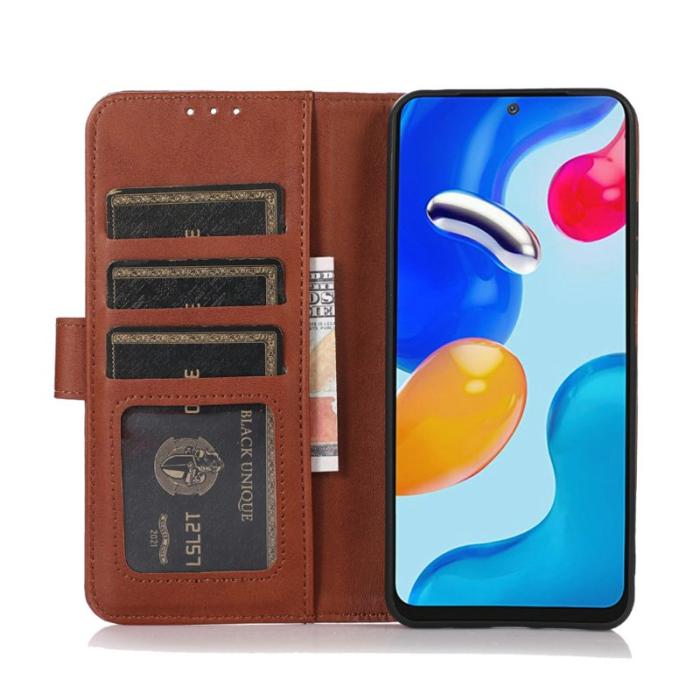 OEM - Samsung Galaxy S26 Ultra Plånboksfodral Konstläder Ställ - Brun