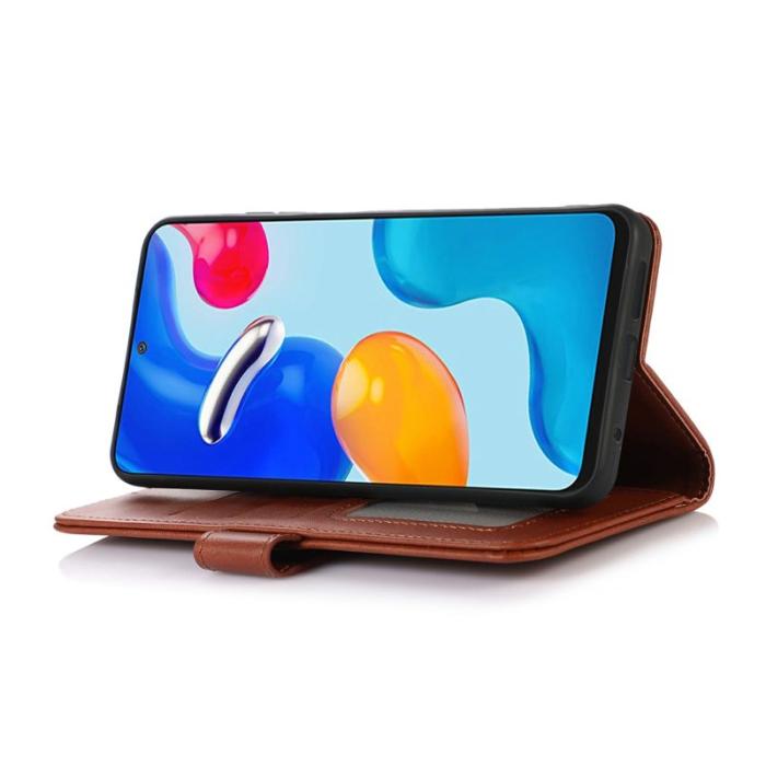 OEM - Samsung Galaxy S26 Ultra Plånboksfodral Konstläder Ställ - Brun