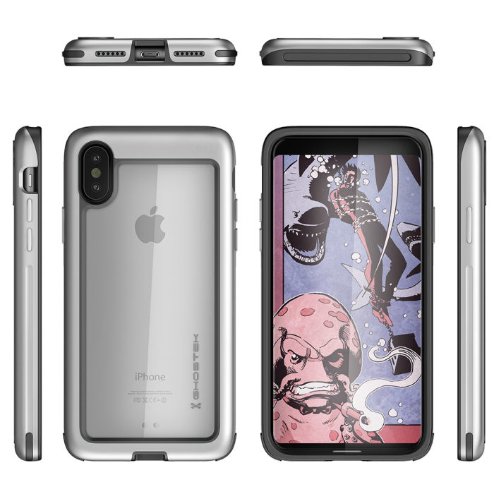Ghostek - Ghostek Atmoic Slim Skal till Apple iPhone XS / X - Silver