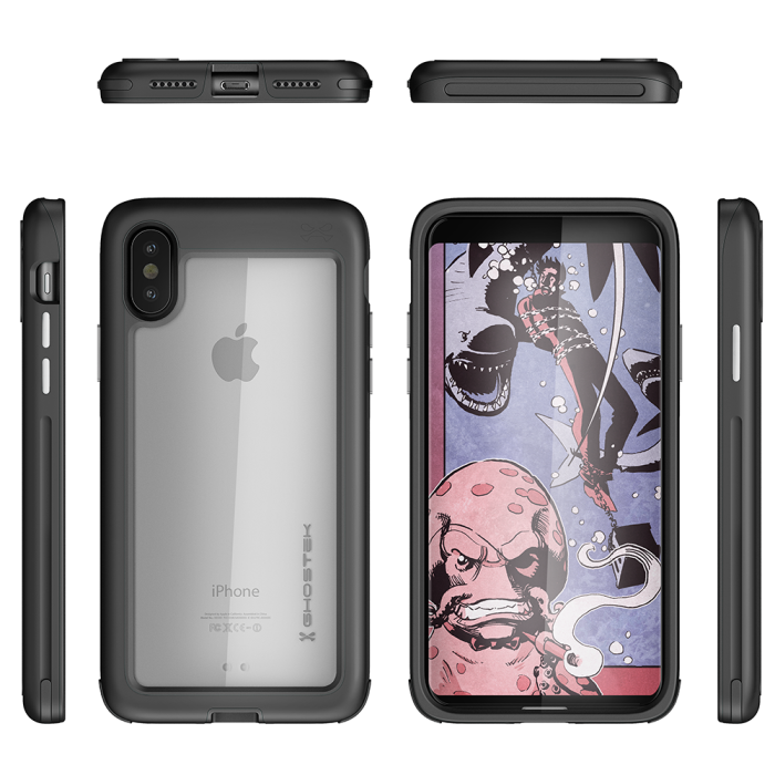 UTGATT5 - Ghostek Atmoic Slim Skal till Apple iPhone XS / X - Svart