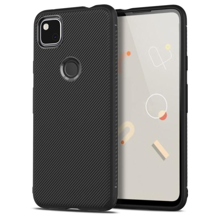 UTGATT1 - Jazz Twill Texture Skal Till Google Pixel 4A - Svart