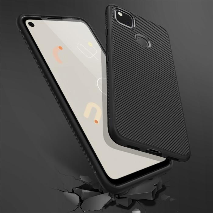 UTGATT1 - Jazz Twill Texture Skal Till Google Pixel 4A - Svart