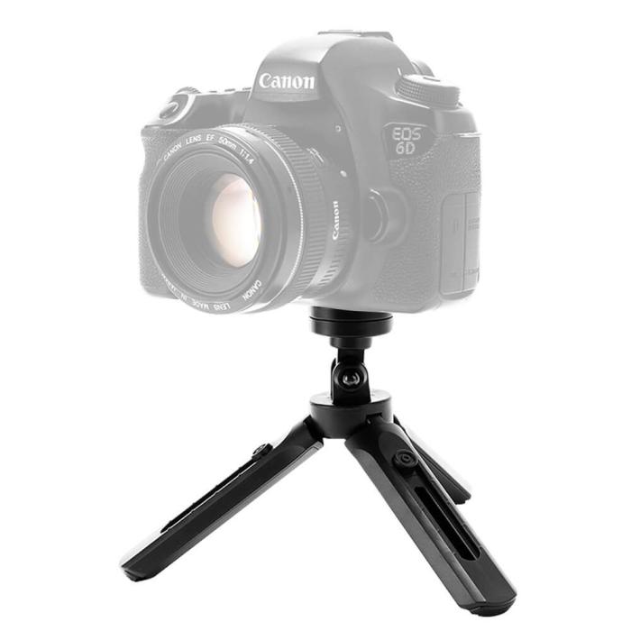 Ruhtel - Mini Tripod telefonhållare selfie stick GoPro Svart