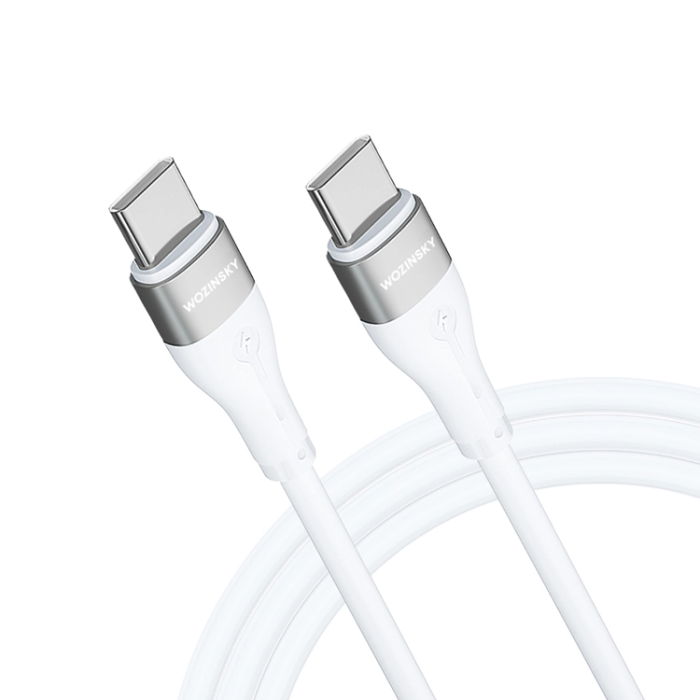Wozinsky - Wozinsky USB-C till USB-C kabel PD 65W 2m - Vit