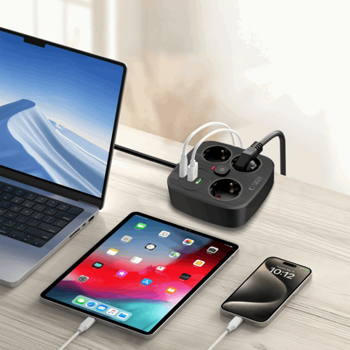 Tech-Protect - Tech-Protect Grenuttag PCS3X4 2 USB & 2 Typ-C & 3 Socket 2m
