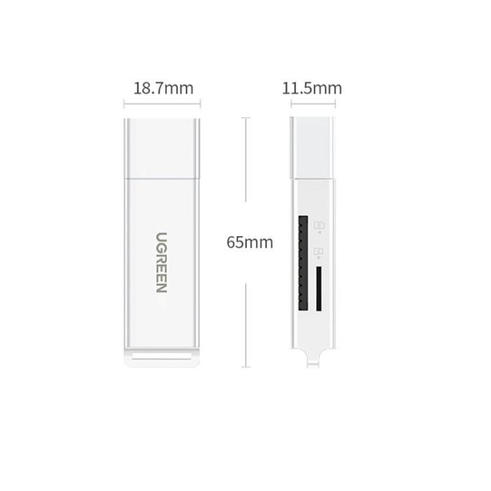 Ugreen - Ugreen Bärbar TF/SD Kortläsare För USB 3.0 - Svart