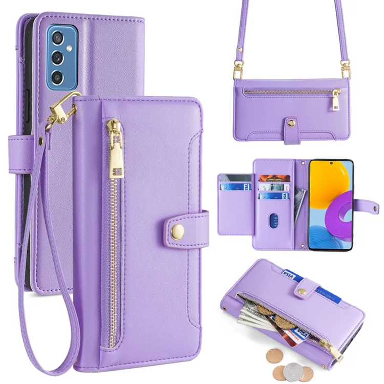 Galaxy M52 5G Plånboksfodral Drop Proof (Lila) | 2353 | AlltMobil