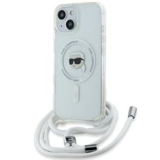 KARL LAGERFELD - Karl Lagerfeld Mobilskal till iPhone 15 MagSafe Crossbody IML - Transparent