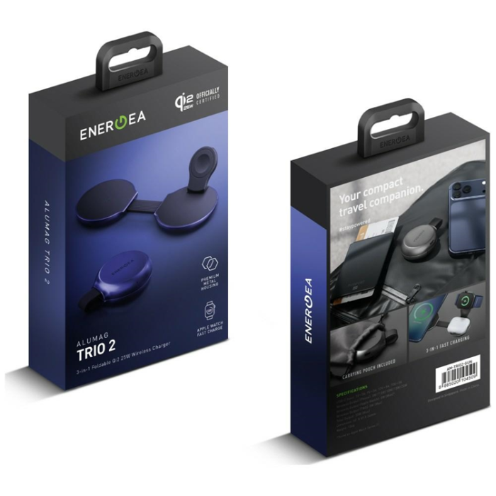 ENERGEA - Energea Qi2 3-in-1 MagSafe Trådlös Laddare För iPhone/Apple Watch/Airpods 25W