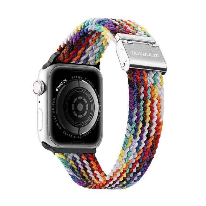UTGATT1 - Dux Ducis Apple Watch 4/5/6/7/8/SE (41/40/38mm) Armband Rainbow Braided