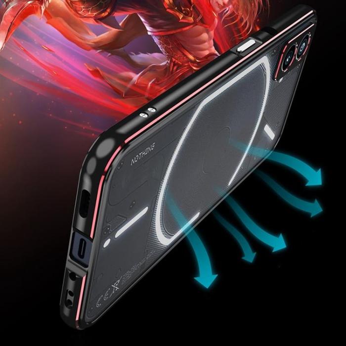 A-One Brand - Nothing Phone 1 Skal Metall Bumper - Silver