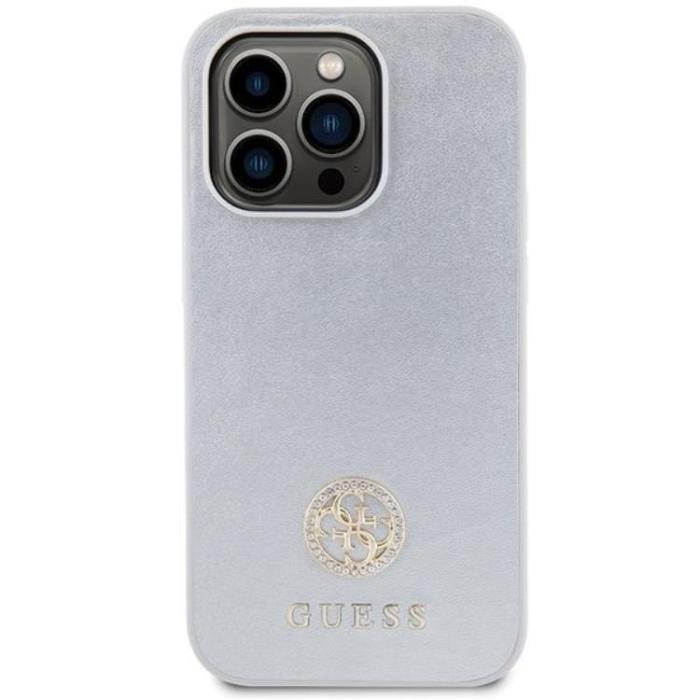 Guess - Guess iPhone 15 Mobilskal Strass Metal Logo - Silver