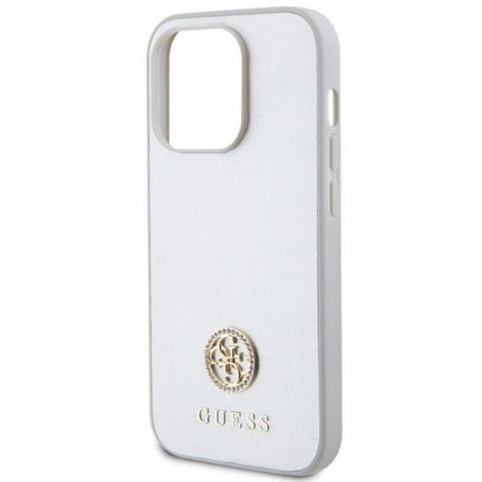 Guess - Guess iPhone 15 Mobilskal Strass Metal Logo - Silver
