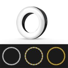 OEM - LED-Ringlampa Clip-on Selfie-lampa för Youtube Live-möte XJ19 - Svart