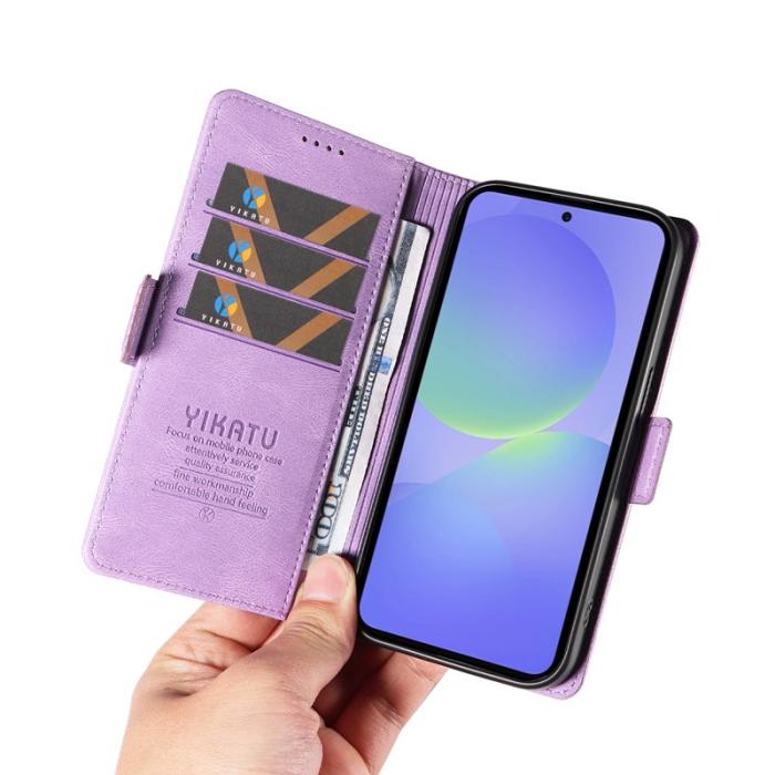 YIKATU - YIKATU Samsung Galaxy A37 Plånboksfodral Konstläder - Lila