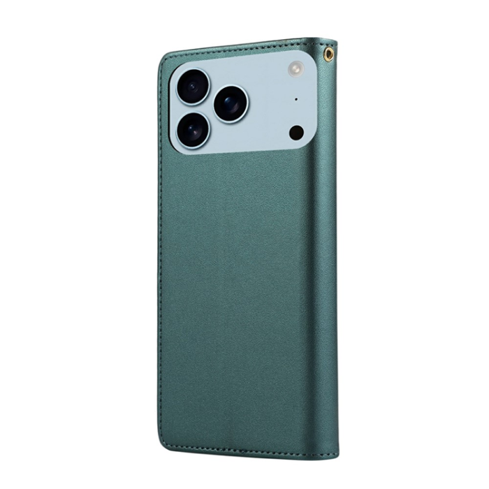 A-One Brand - iPhone 17 Pro Max Plånboksfodral RFID Rhombus Läder - Grön