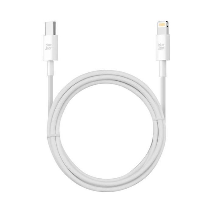 Blue Star - Blue Star USB-C - Lightning 2A 12W Kabel 1m QC3.0 PA-X12 Vit