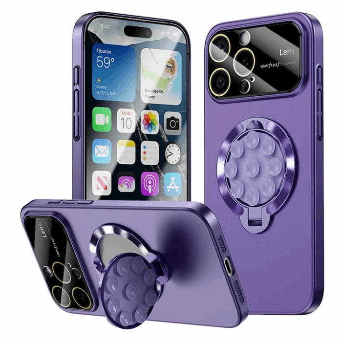 OEM - iPhone 14 Pro Mobilskal Magsafe Sugkopphållare Kickstand - Lila