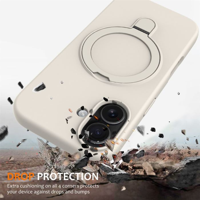 A-One Brand - iPhone 17 Mobiskal MagSafe Kickstand PC + Silikon - Antikvit