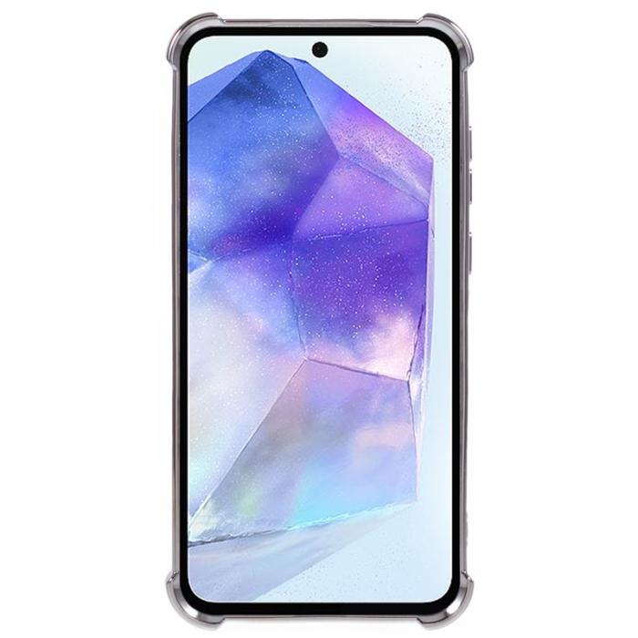 OEM - Mobilskal till Samsung Galaxy A55 5G Glitter Gradient Kickstand TPU - Grå