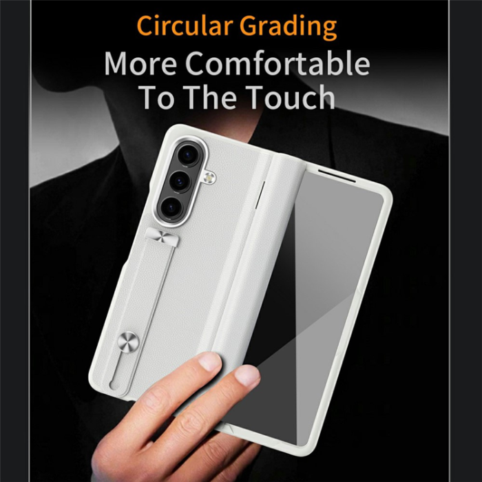 A-One Brand - Galaxy Z Fold 7 Mobilskal Kickstand Hard PC Anti-Drop - Vit
